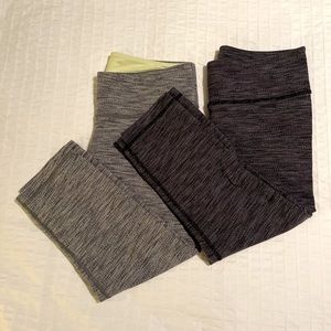 Bundle: 2 Lululemon Wunder Under Crop Leggings